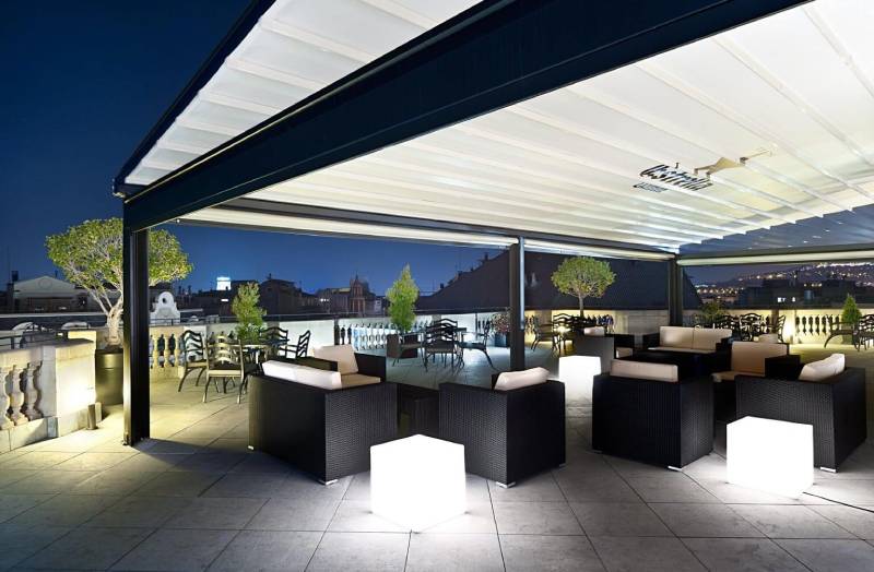 retractable pergola rain cover
