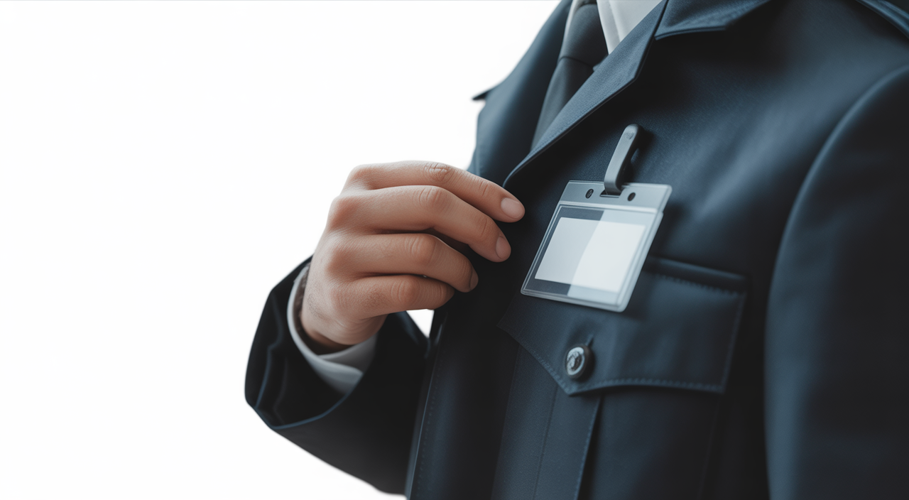 Professional security guard on duty in Los Angeles