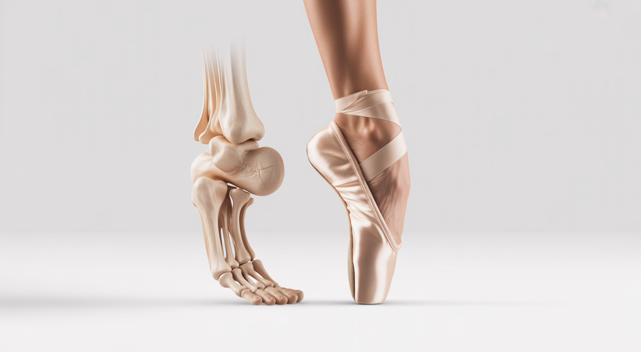 Ballet teacher demonstrating a move to students in a studio