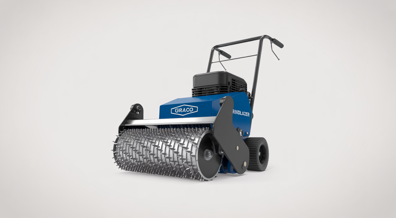 graco grindlazer surface preparation machine being used on concrete